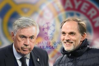 Real-Trainer Carlo Ancelotti und Bayern-Coach Thomas Tuchel