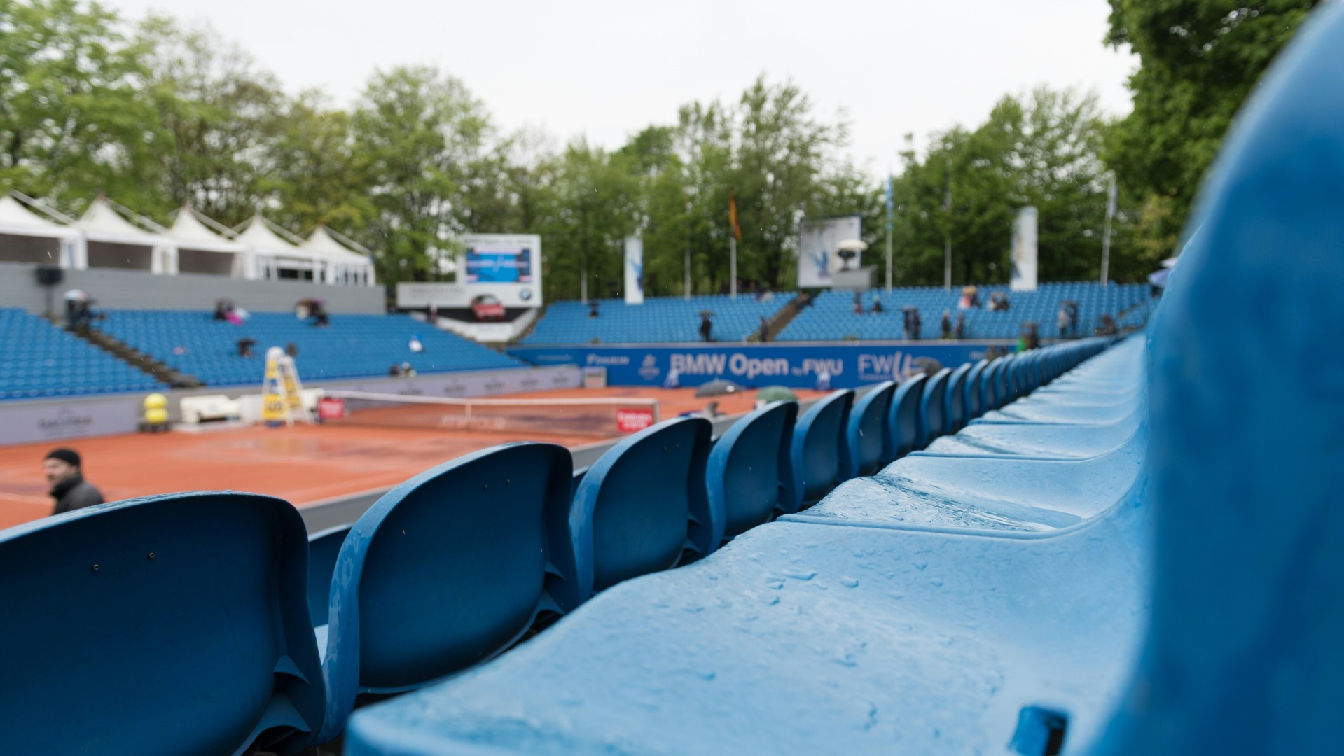 Regen beim ATP-Turnier in München