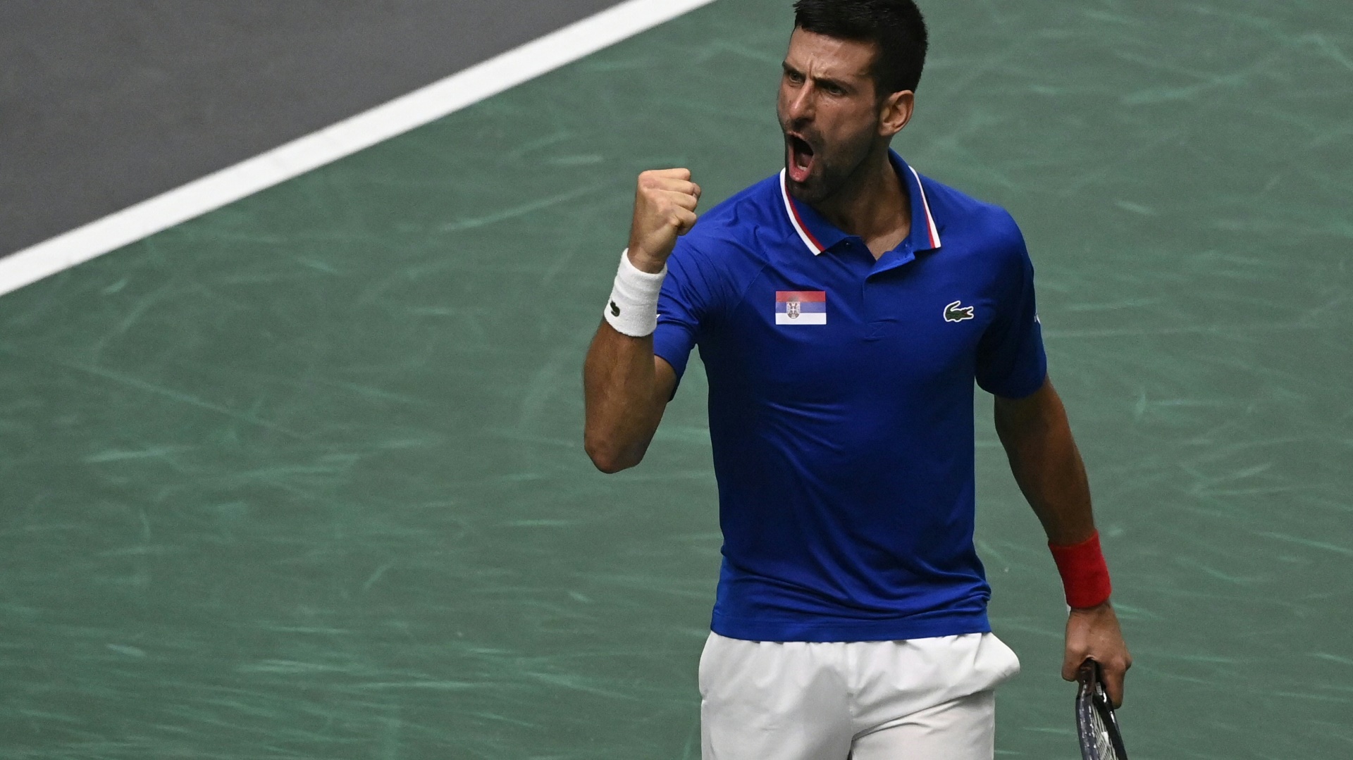 Auf Wolke sieben: Novak Djokovic im Serbien-Shirt