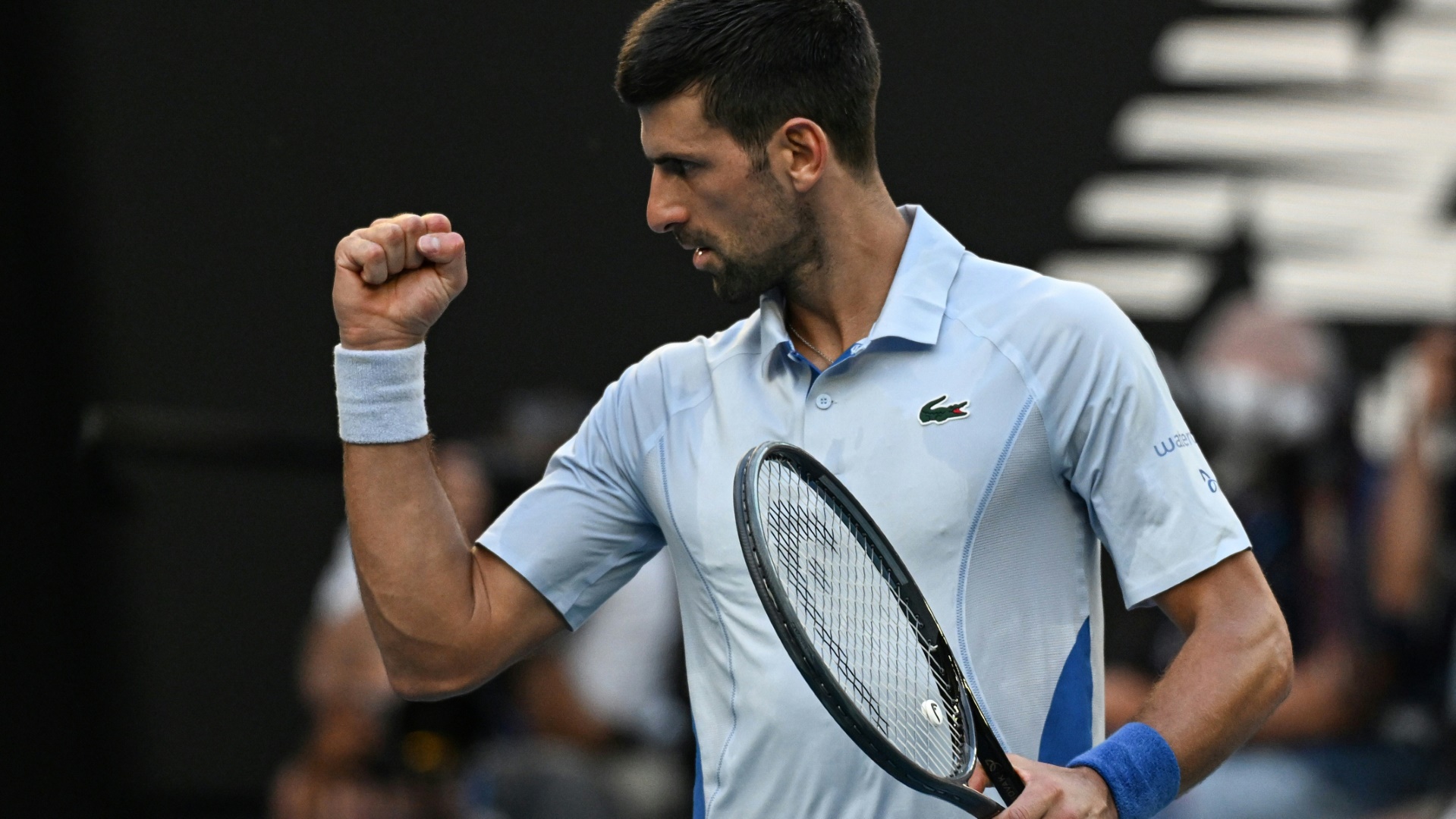 Novak Djokovic bejubelt einen Punktgewinn