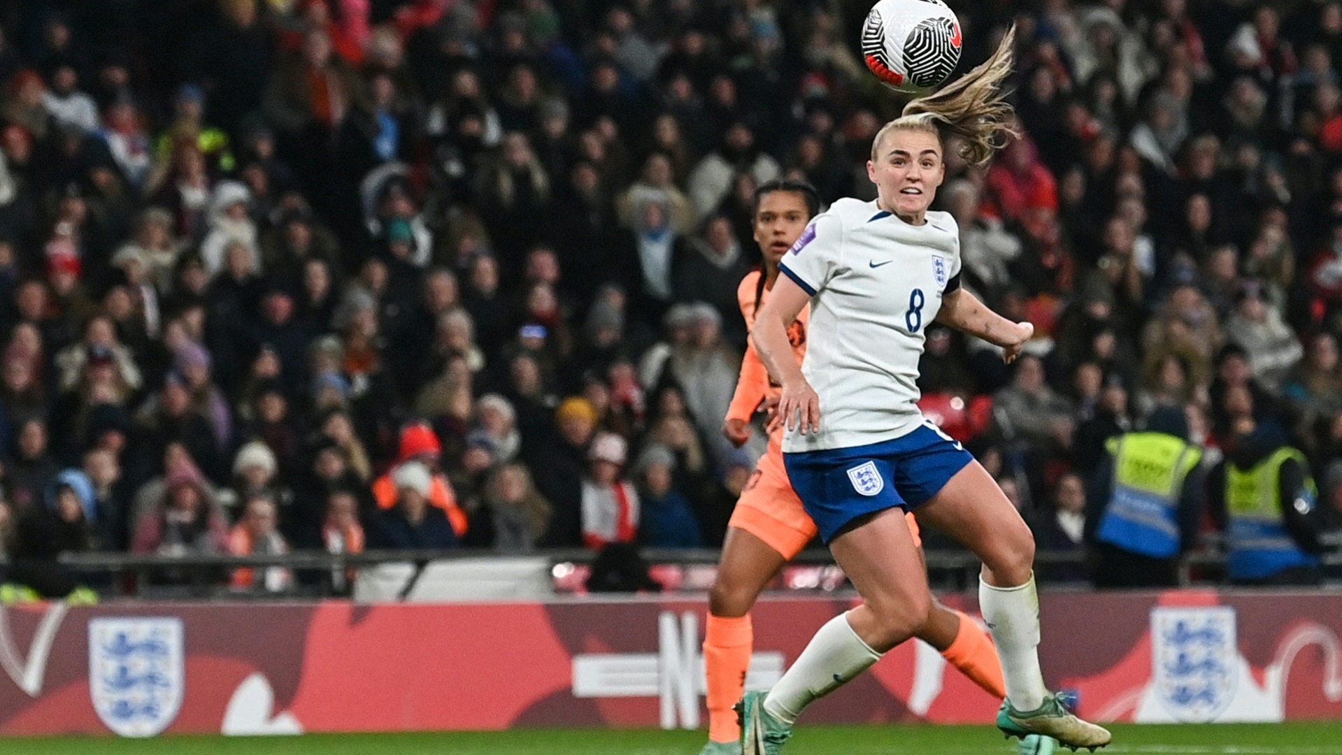 Georgia Stanway im Spiel gegen die Niederlande