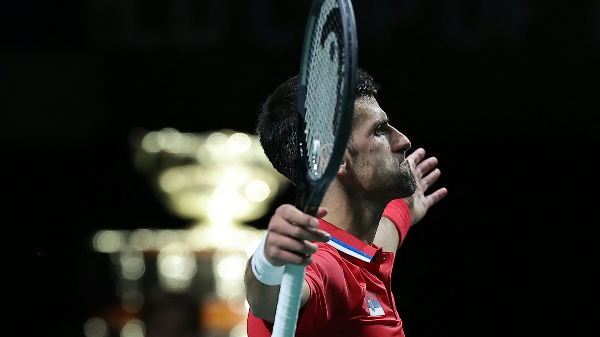 Djokovic jubelt nach seinem Erfolg Richtung Publikum