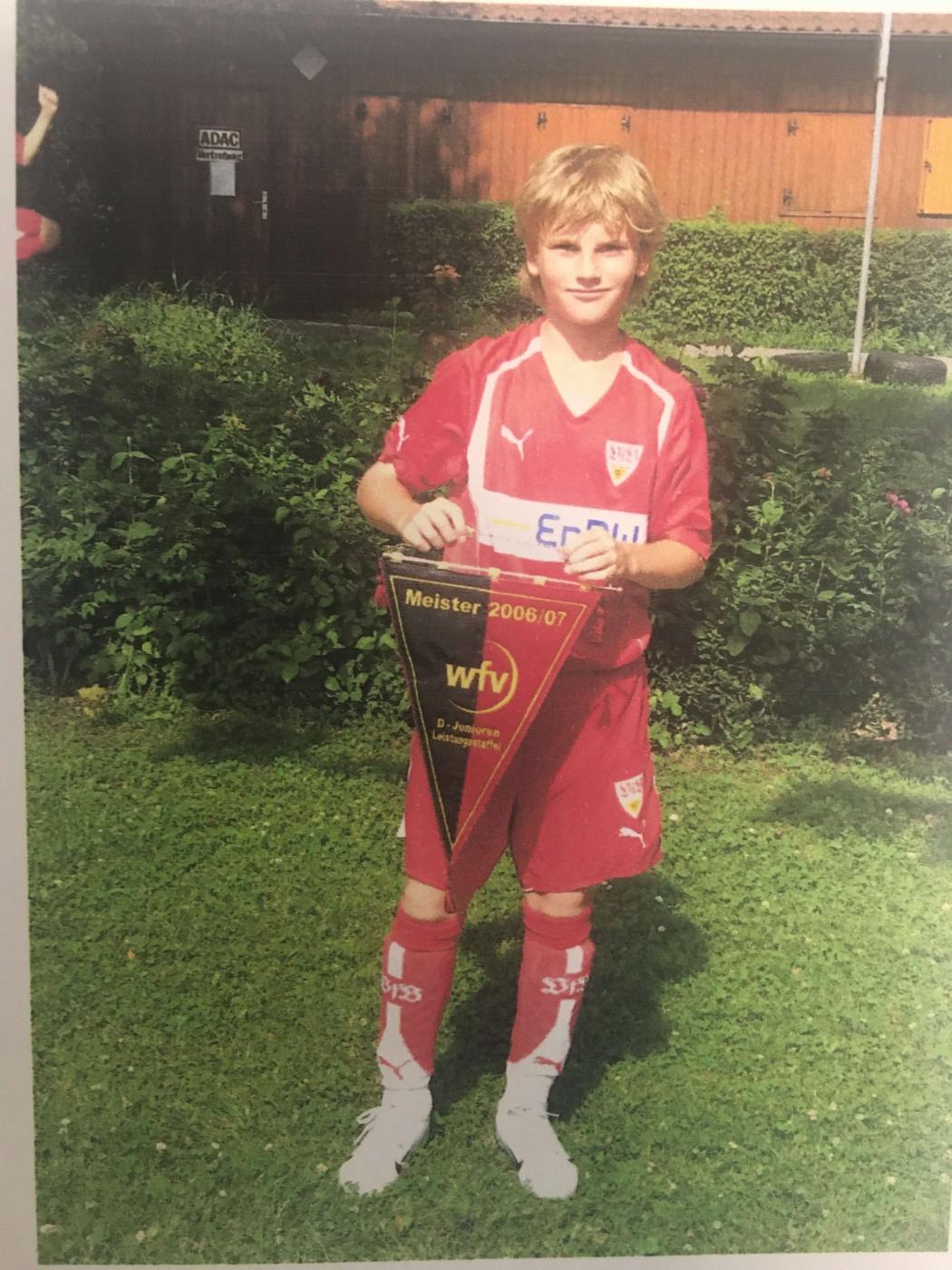 Timo Werner als Kind im Trikot des VfB Stuttgart