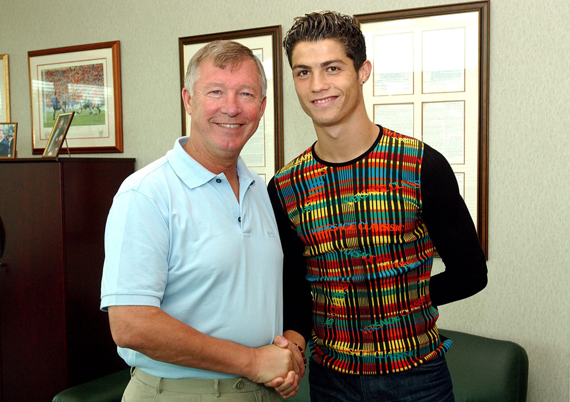 Cristiano Ronaldo mit Alex Ferguson
