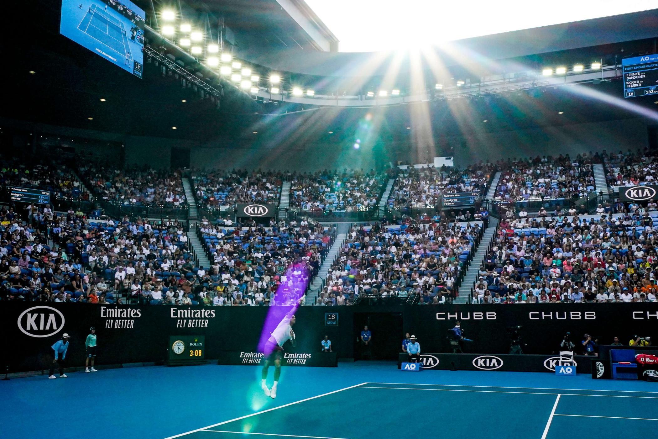Federer Australian Open Aufschlag