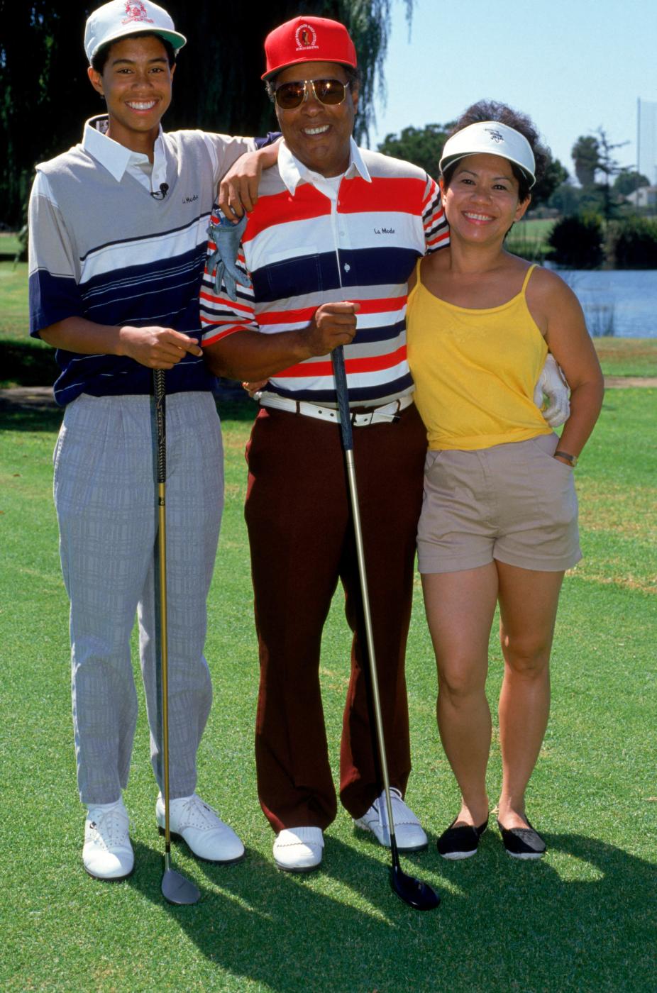 Tiger Woods mit Familie im Jahr 1990
