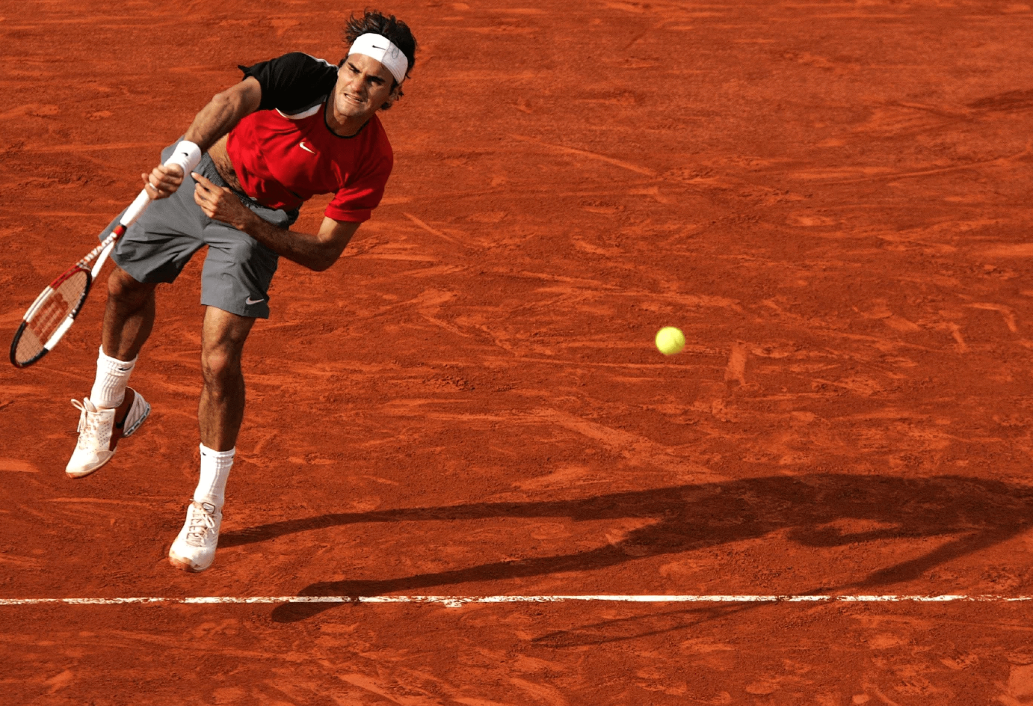 Roger Federer bei den French Open 2005