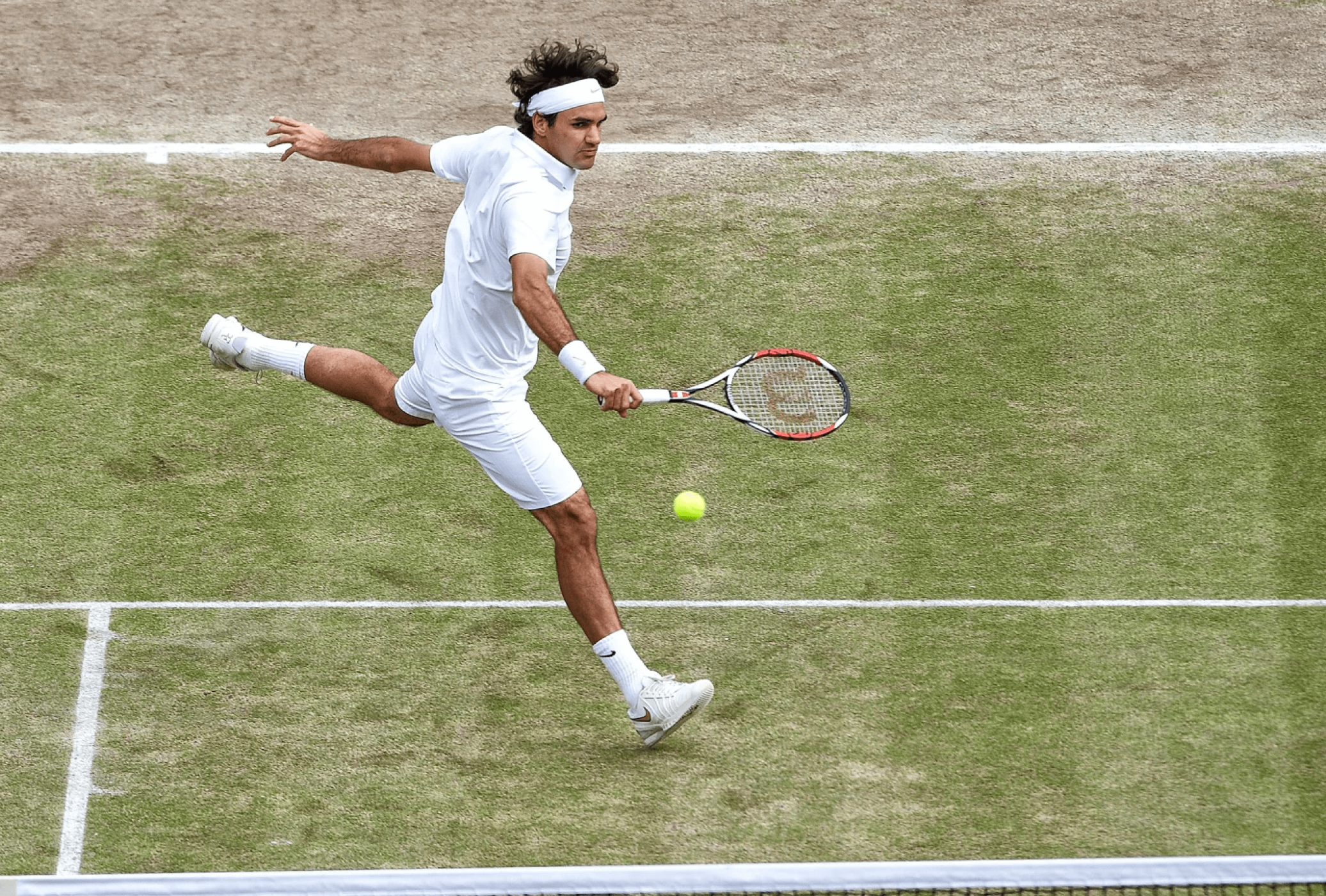 Roger Federer trifft im Finale 2008 in Wimbledon auf Rafael Nadal
