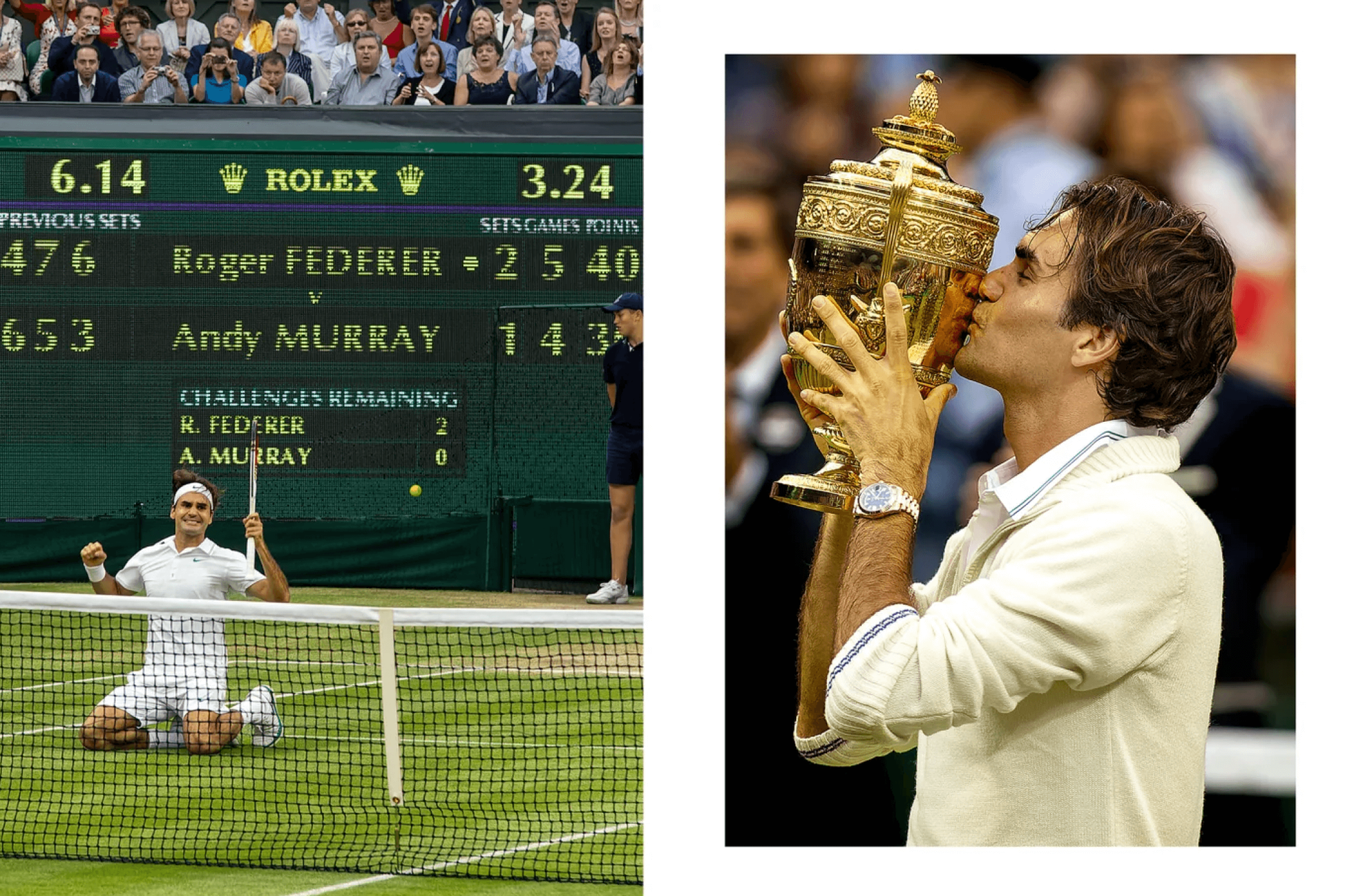 Roger Federer schlägt Andy Murray im Wimbledon-Finale 2012