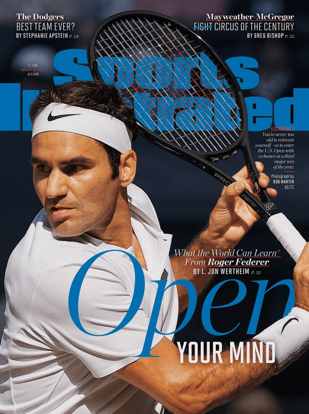 28. August 2017: Roger Federer auf dem Cover von Sports Illustrated