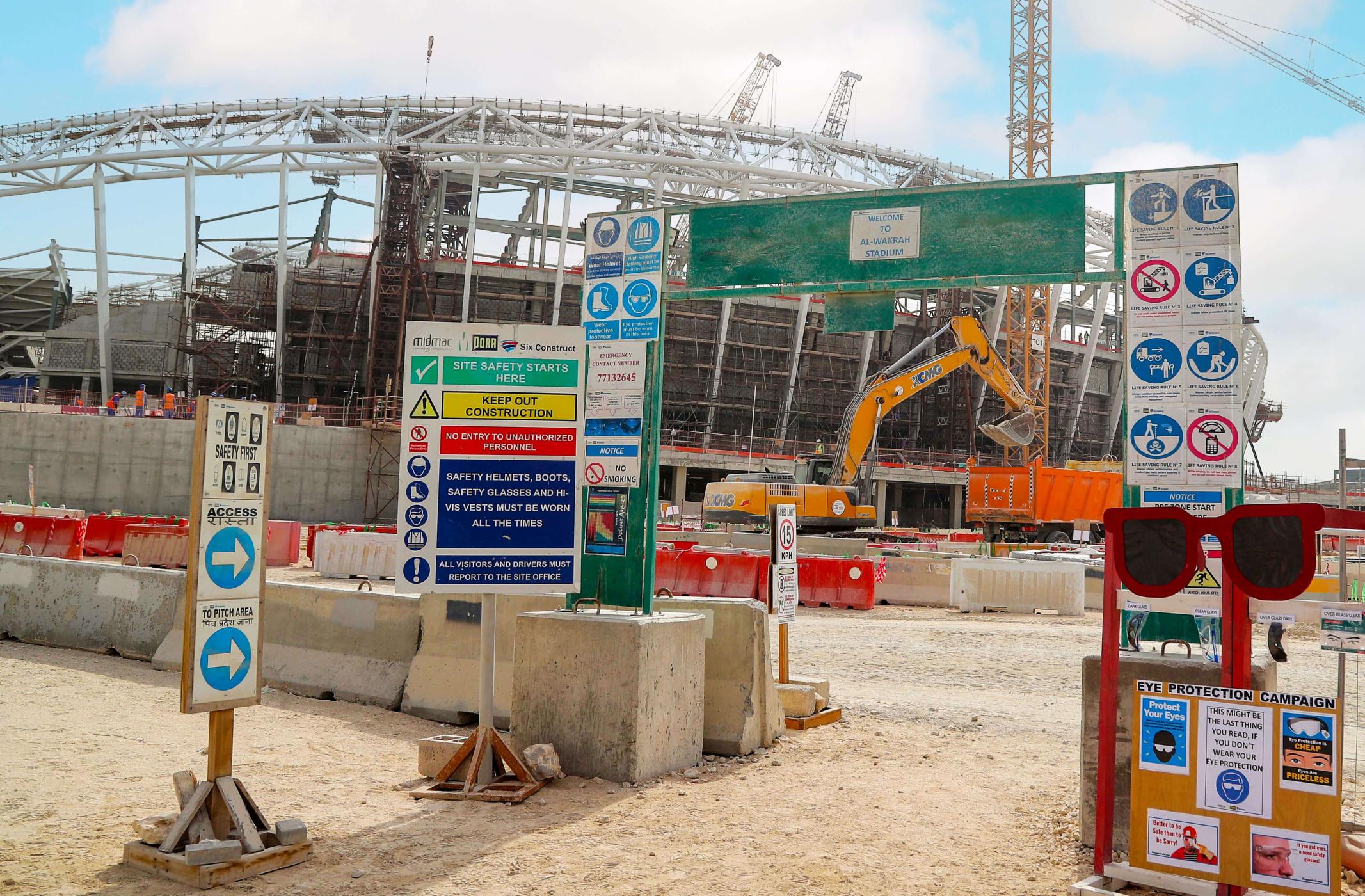 Stadion-Baustelle Katar