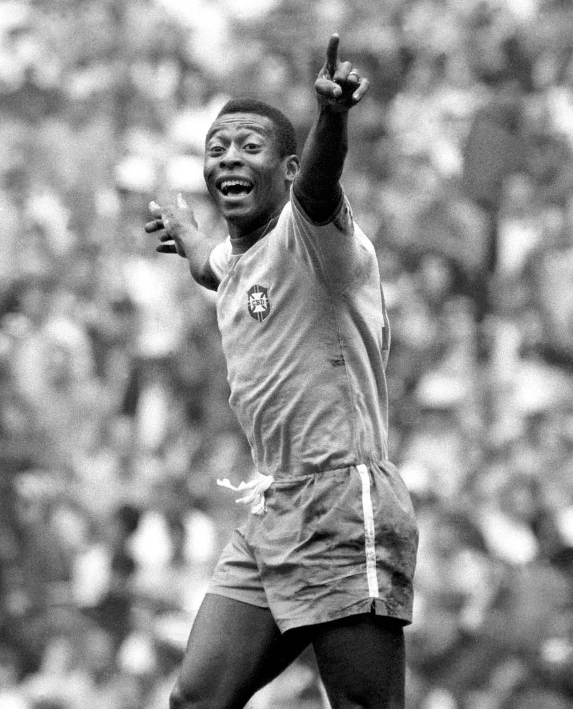 Pelé jubelt bei der WM 1970