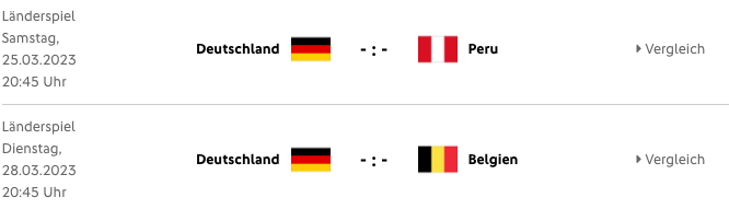 DFB-Länderspiele im März 2023