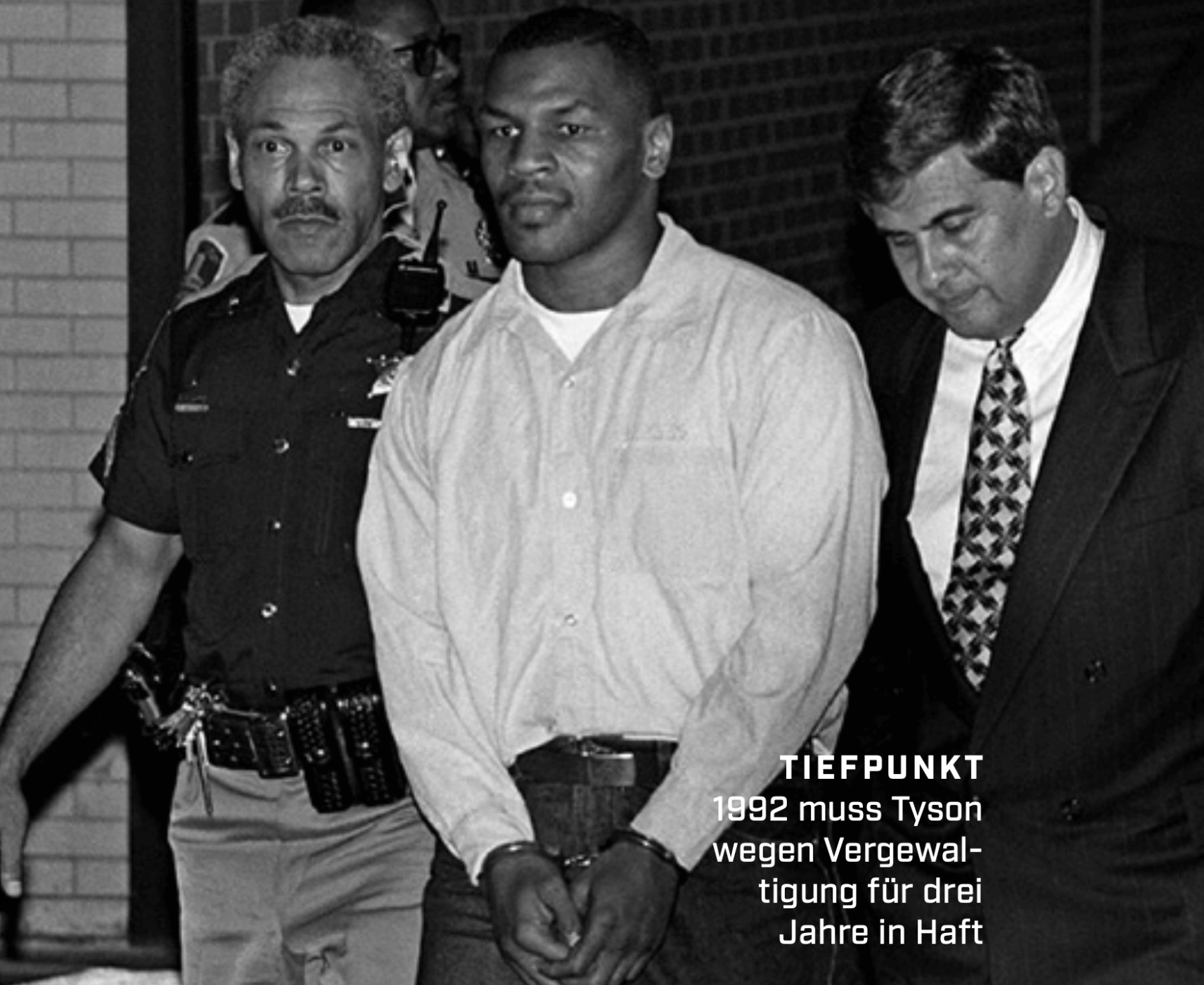 Mike Tyson muss 1992 ins Gefängnis