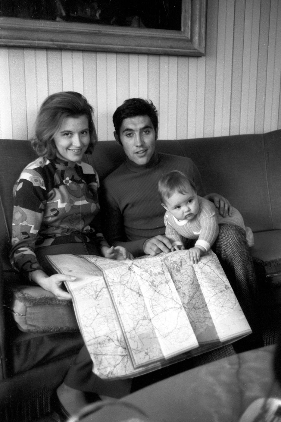 Eddy Merckx mit Frau Claudine und Tochter Sabrina