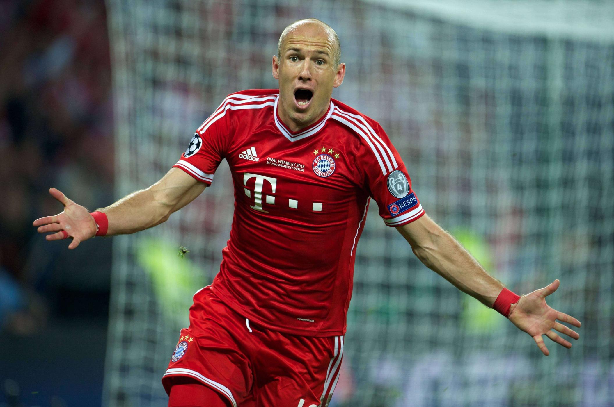 Arjen Robben nach dem Siegtreffer gegen Borussia Dortmund