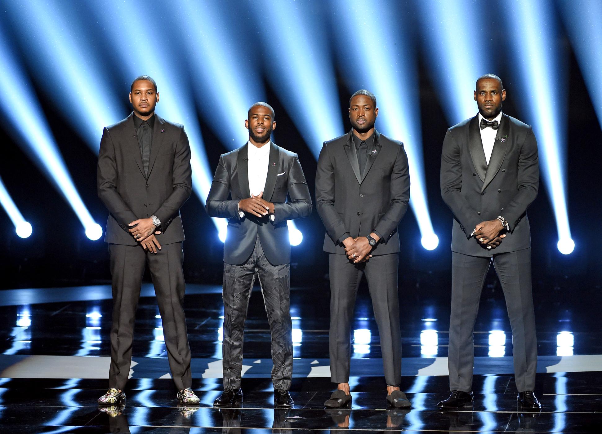 Carmelo Anthony, Chris Paul, Dwyane Wade and LeBron James
