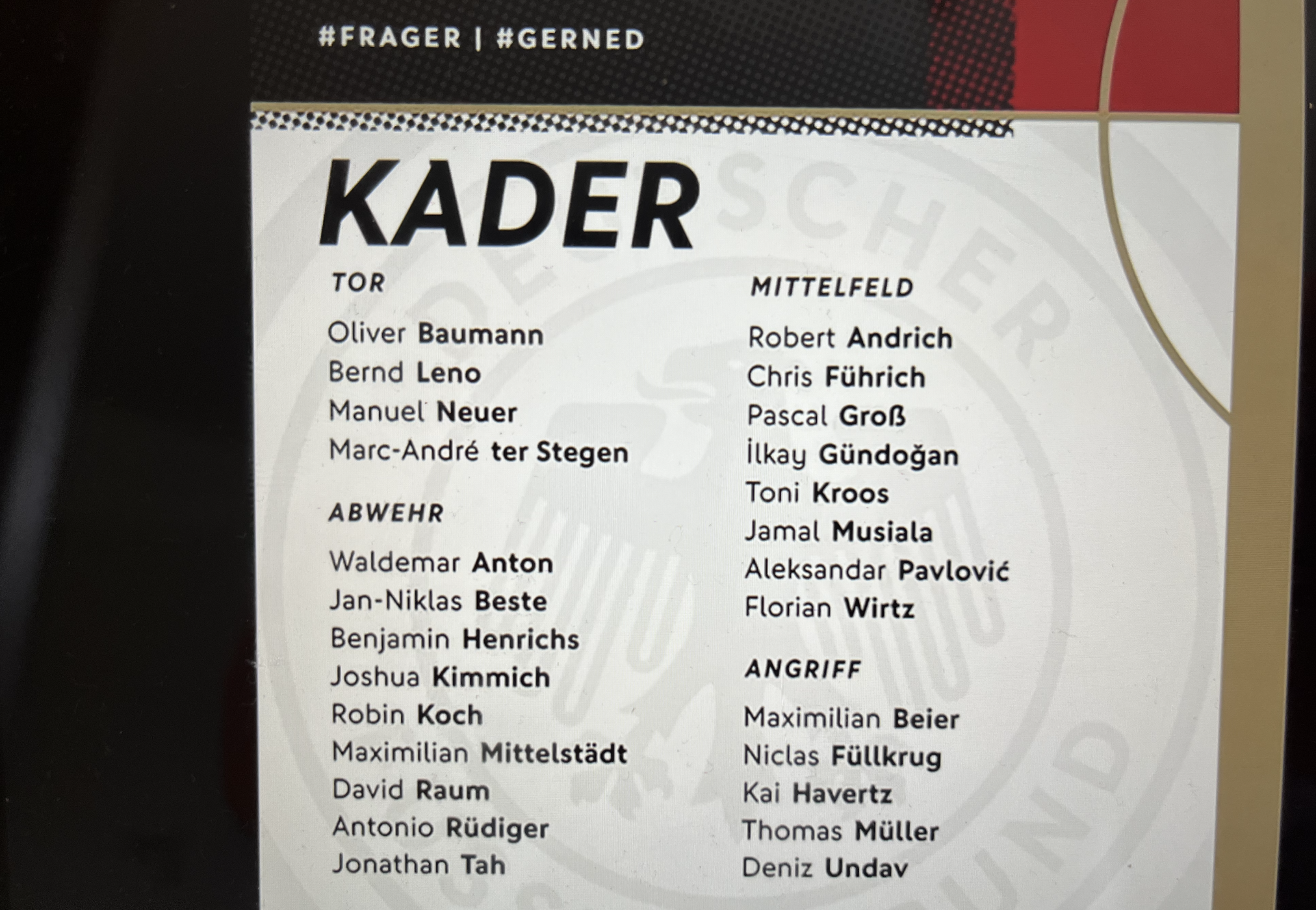 DFB-Kader