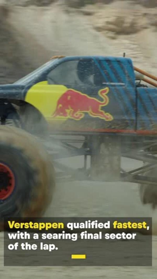 Abgefahren! Verstappen und Tsunoda mit Monster-Truck-Rennen in Bergwerk