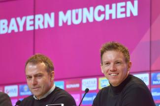 Bayern-Trainer Julian Nagelsmann und Vorgänger Hansi Flick