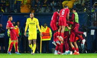 Fabinho (FC Liverpool) trifft gegen den FC Villarreal