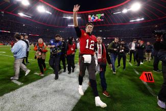 NFL-Star Tom Brady nach dem NFL-Spiel in München