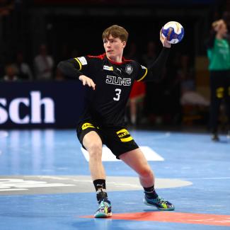 Handballer Nils Lichtlein während eines Spiels bei der U21-WM
