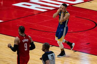 Stephen Curry im Spiel gegen die Houston Rockets